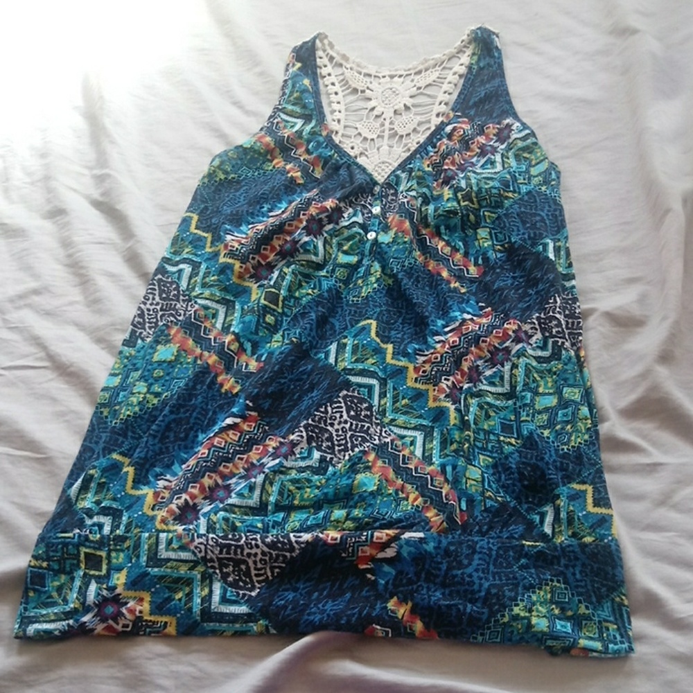Junior size extra large nobo tank w crochet back